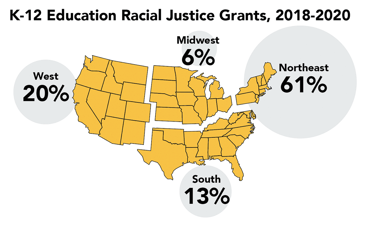 Racial Justice grants - map